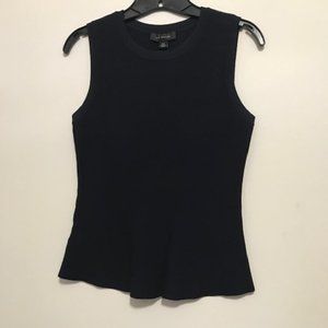 Ann Taylor Navy Blue Sleeveless Tulip Top
